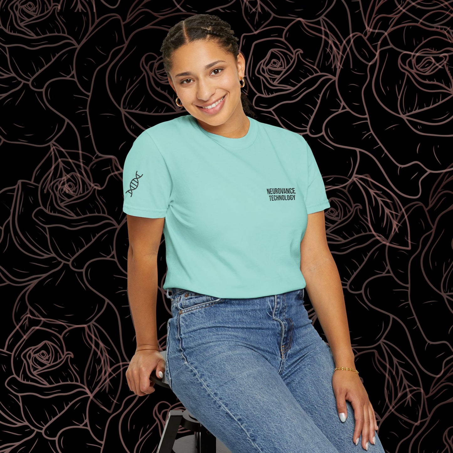 Neurovance Embroidered Tee with sleeve Embroidery