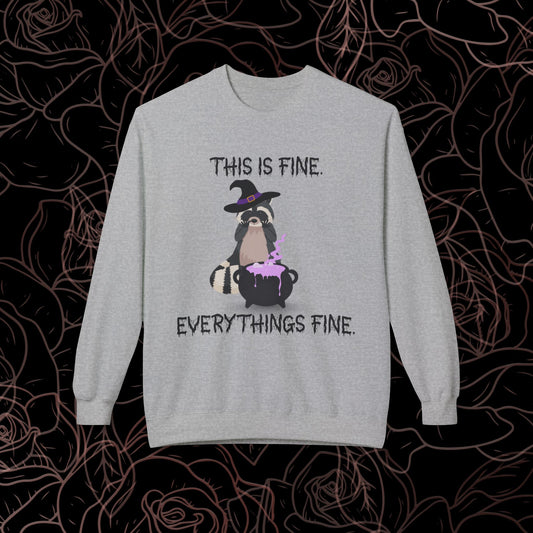 This is Fine Halloween Crewneck