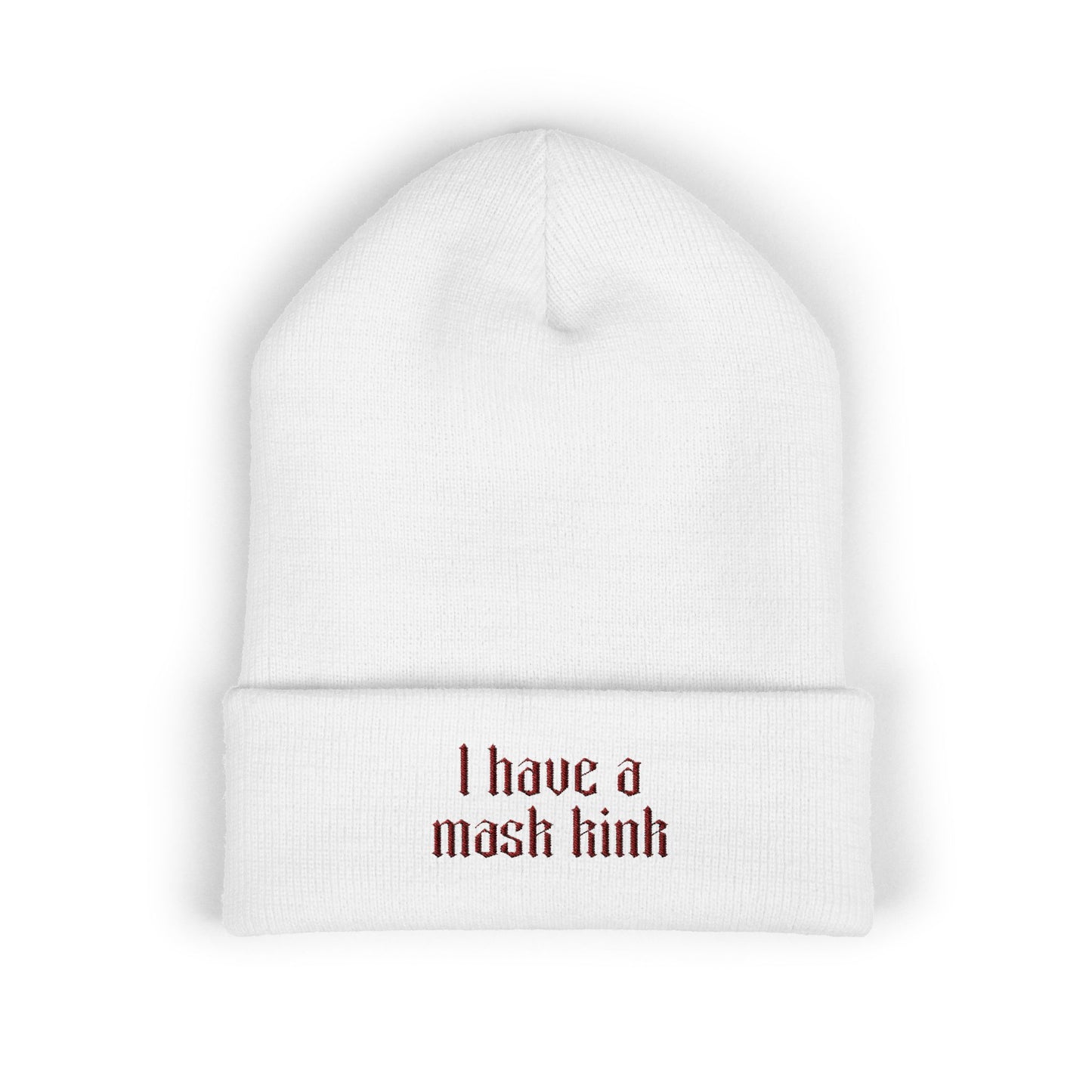 Mask Kink Embroidered Beanie