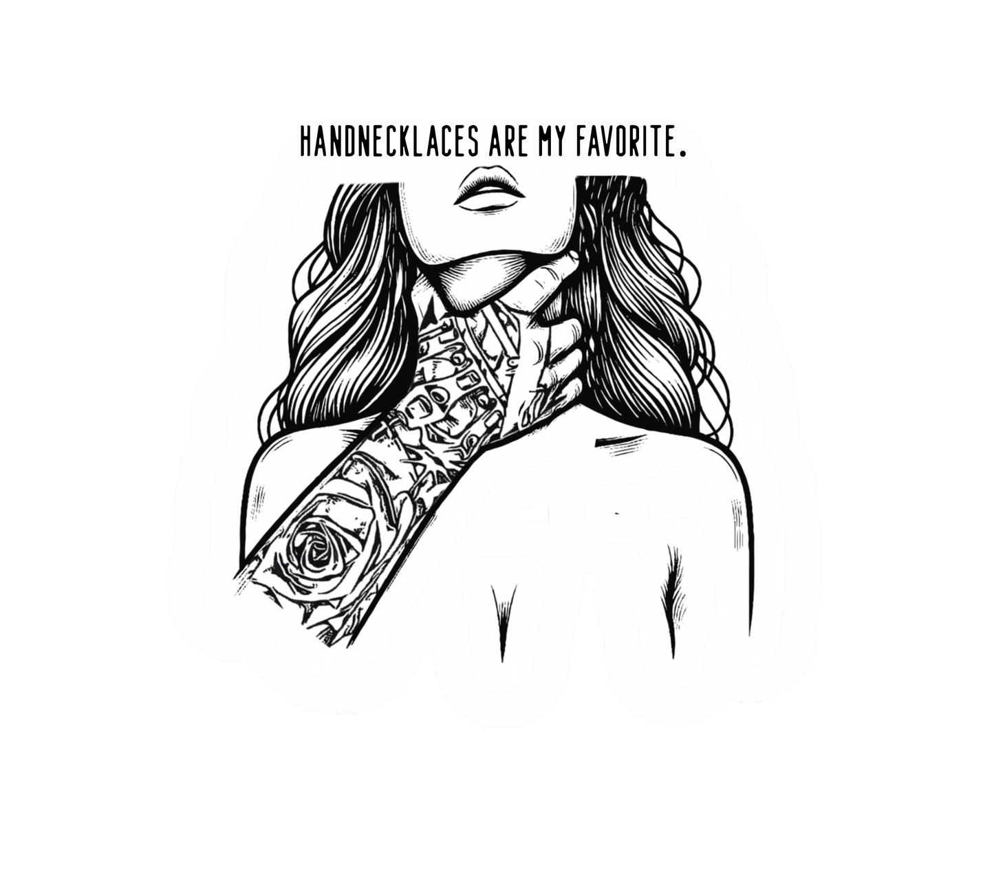 Hand Necklace Inspired Sticker