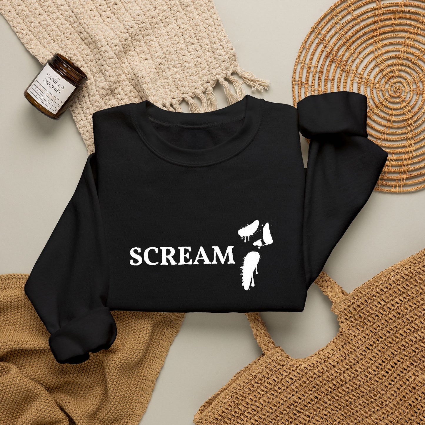 SCREAM Embroidered Crew