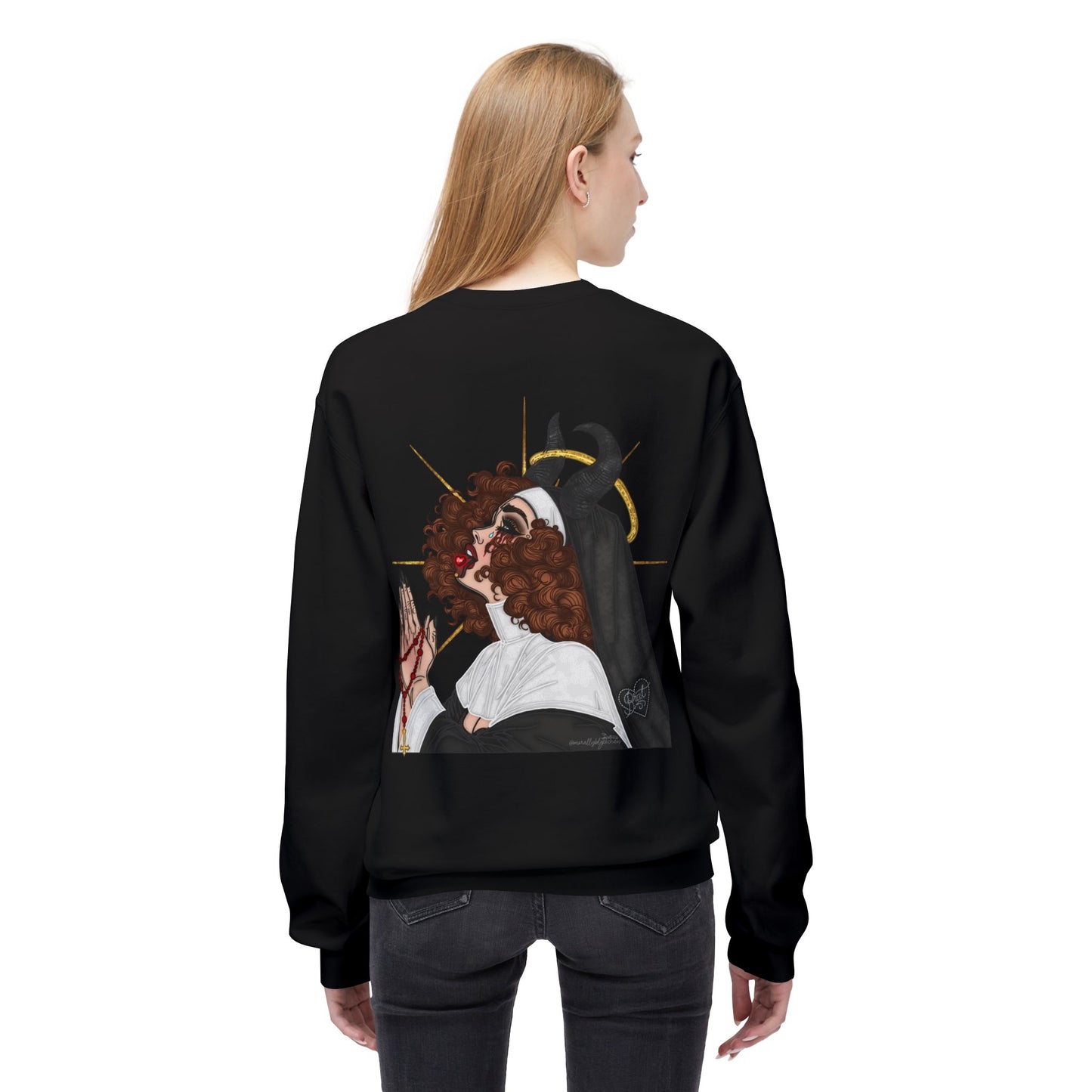I like my books unholy - front/back crewneck