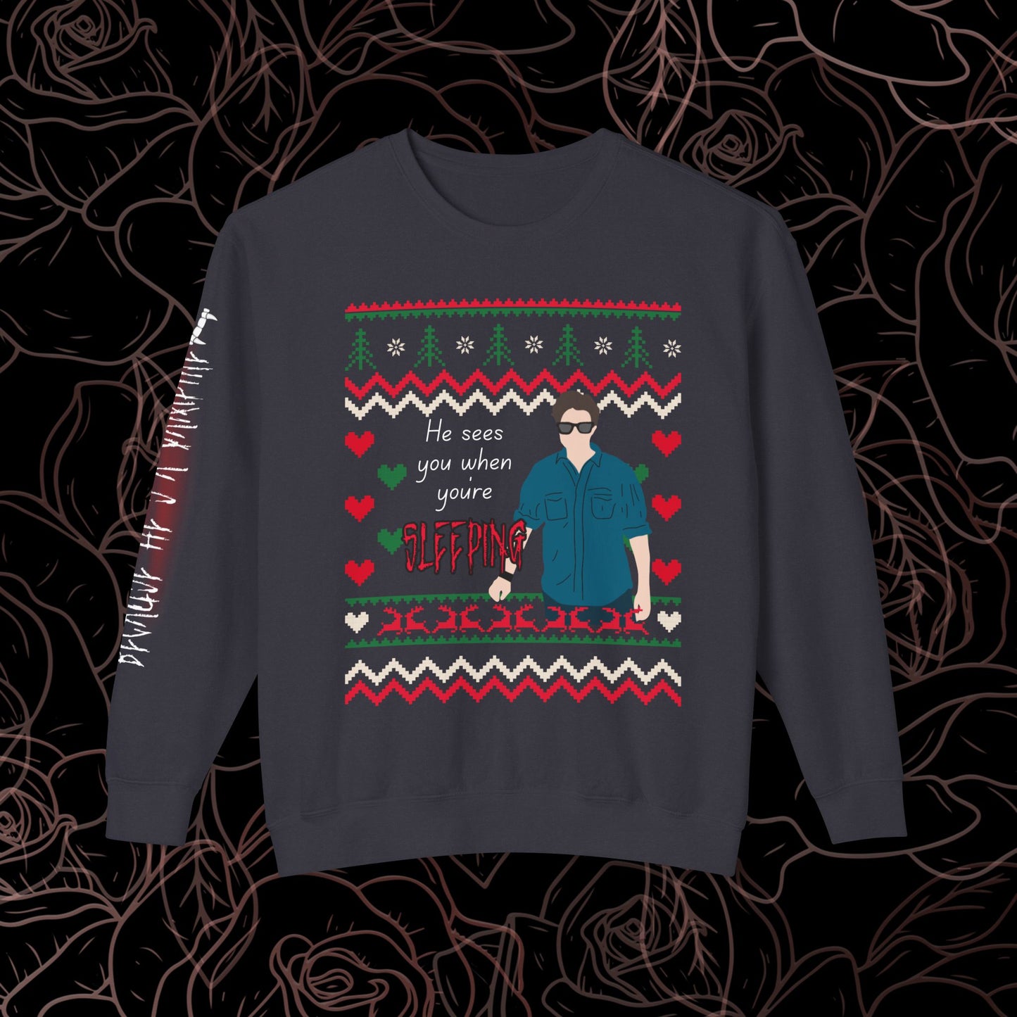 He sees you when you're sleeping Crewneck