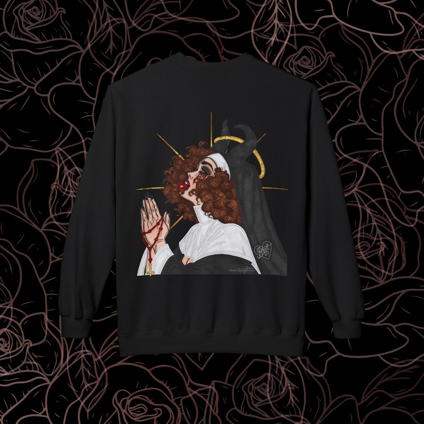 I like my books unholy - front/back crewneck