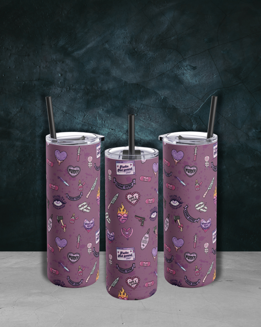 Cute, But Psycho Matte Tumbler