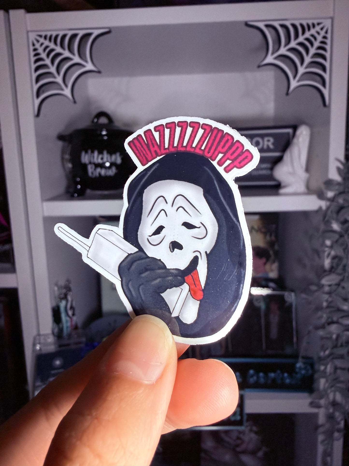 WAZZZZUP Ghost Sticker